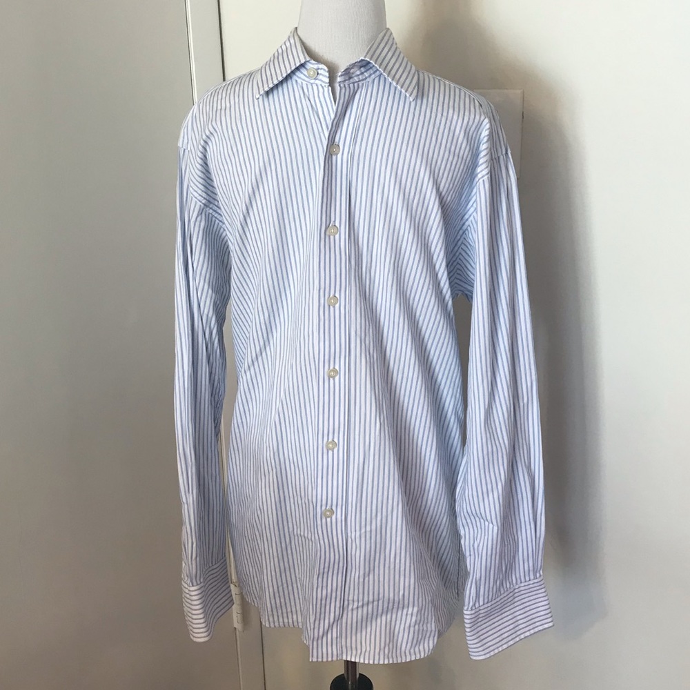 Michael Kors Regular Fit Striped Button Up Shirt L